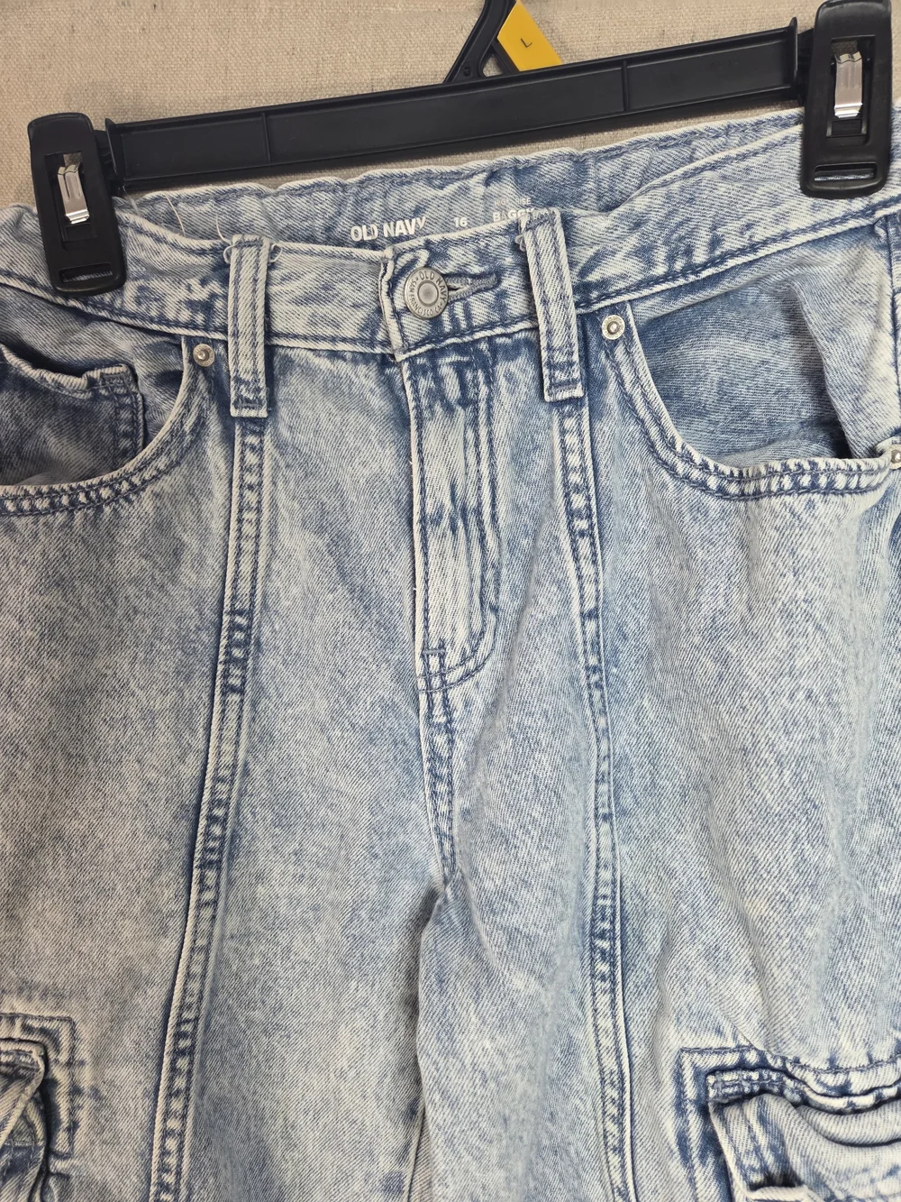 Light Blue Kids' Denim Cargo Jeans